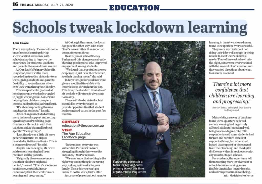 The Age Oakleigh Grammar Article